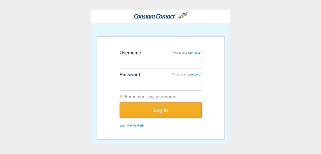 Constant Contact : Login